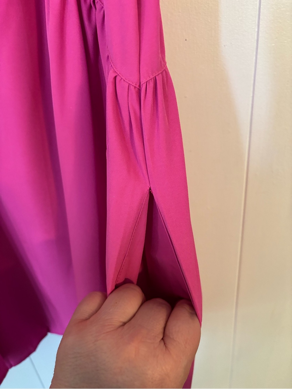 Sleeveless V-Neck Tunic in Bright Pink - Picture 5 of 6